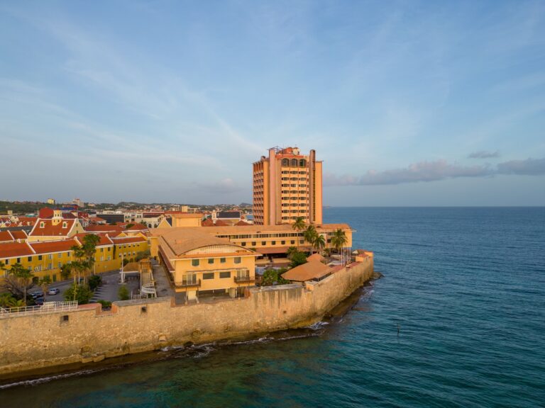 Beautiful aerial view of Willemstad Curacao